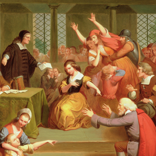 The Trial of George Jacobs, 5th August 1692, 1855 (oil on canvas)